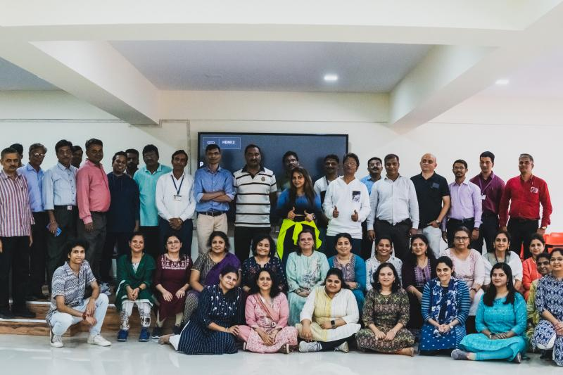 Group photo after a teachers' wellness workshop